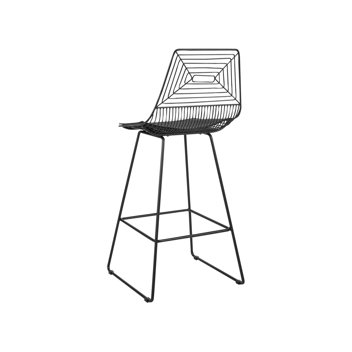 Zestaw 2 krzeseł barowych metalowy czarny BISBEE