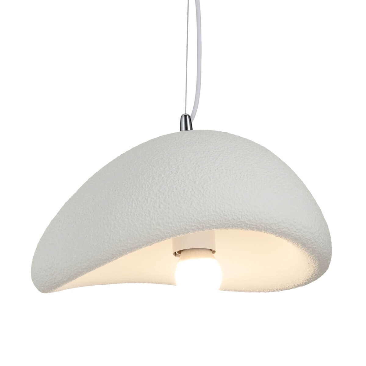 Zwieszana lampa jadalniana Stone DN426-300 kamień metal tworzywo biały