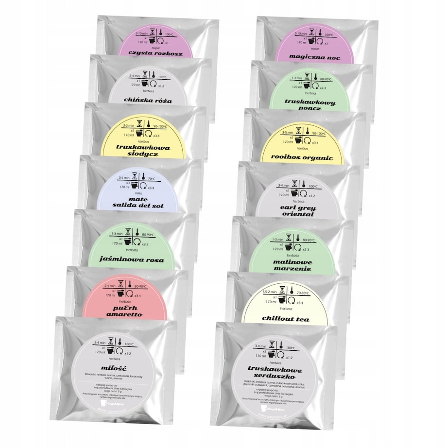 Zestaw prezentowy upominkowy "TEA LOVE MESSAGE" - 14 smaków herbat sypanych - prezent upominek na walentynki dla chłopaka dziewczyny niej niego żony męża kobiety faceta mężczyzny