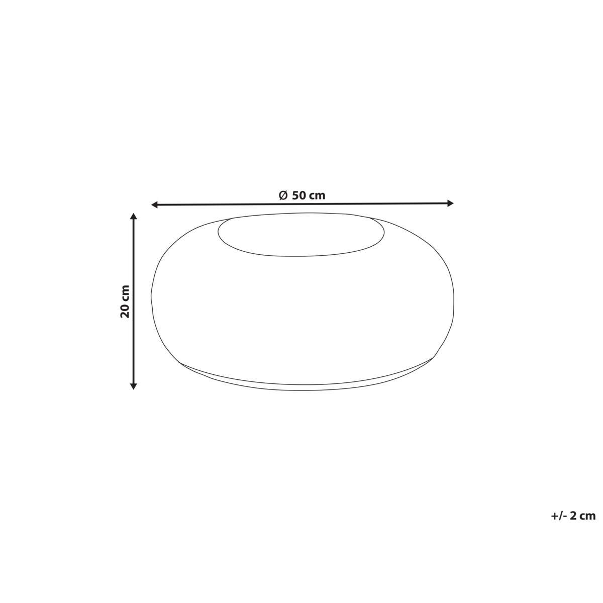 Puf ⌀ 50 cm beżowy TIFELT