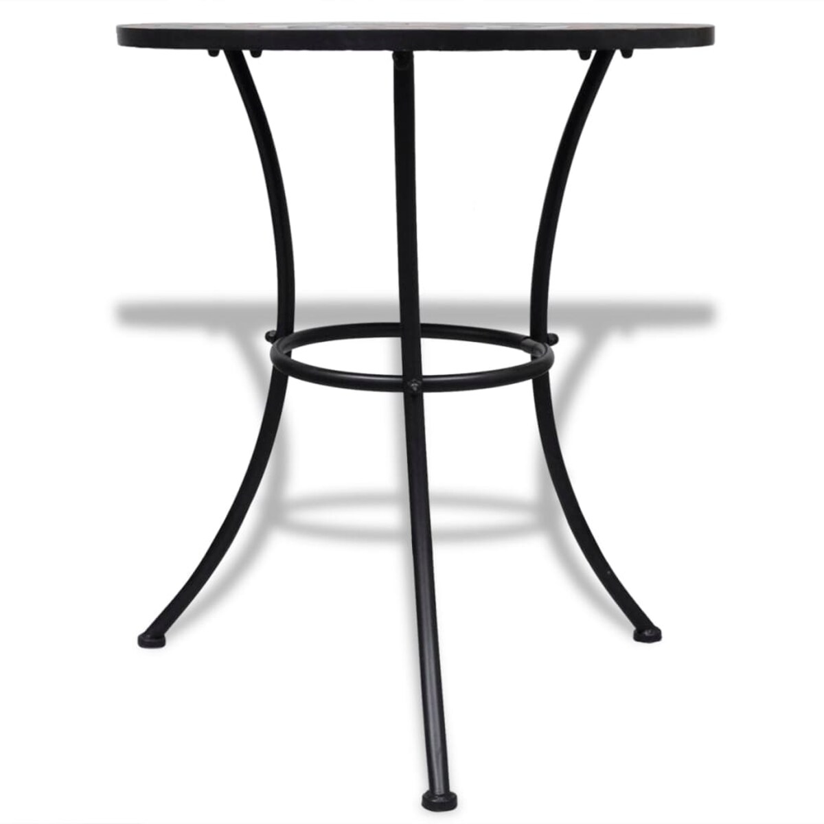 vidaXL Stolik bistro, terakota i biel, 60 cm, mozaikowy