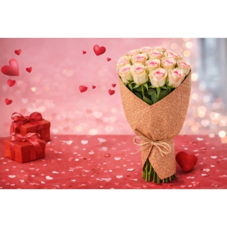 Bukiet róż Esperance – 25 sztuk, wysokość 40-45cm (Ekwador)