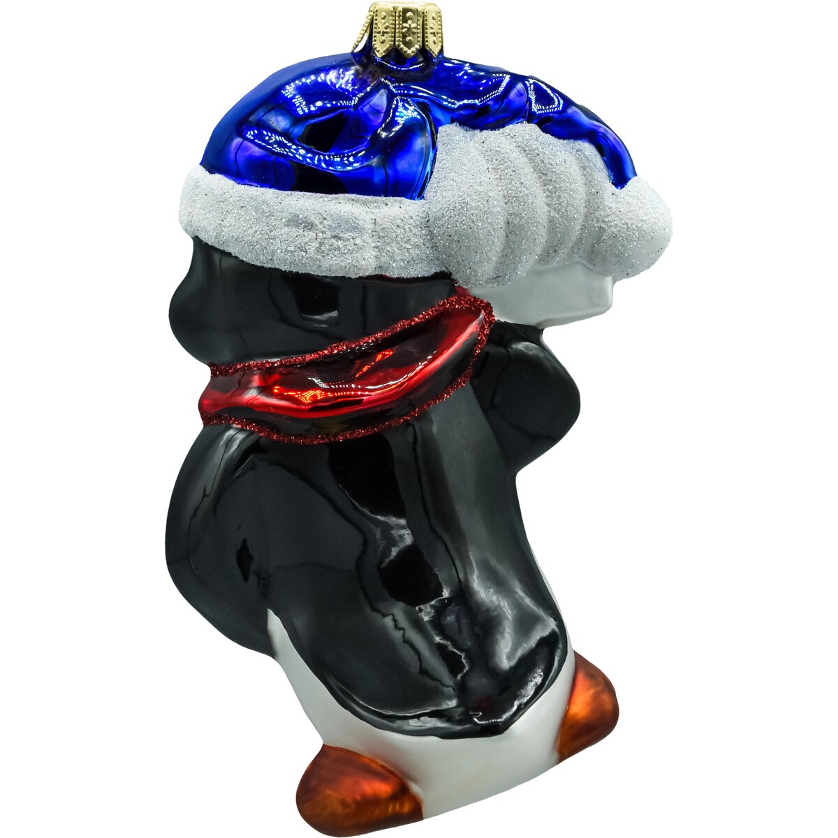 Bombka choinkowa szklana: Pingwin Wesołych Świąt