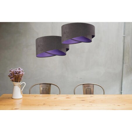 Lampa wisząca GEMSTONE GRAY grafitowa/ciemnofioletowa