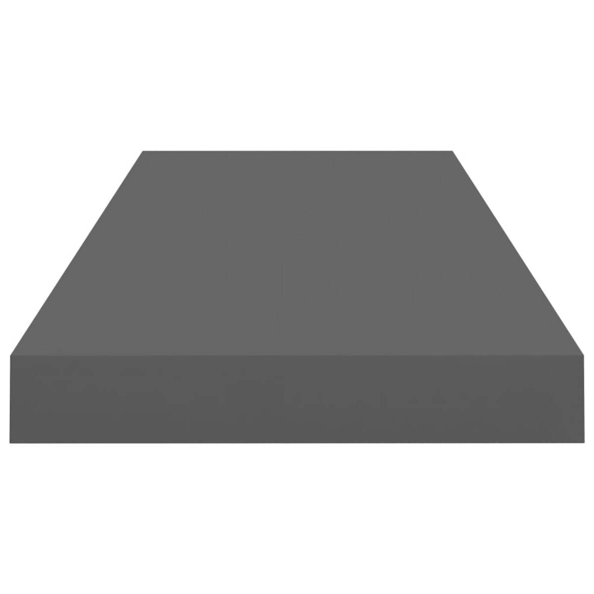 vidaXL Półka ścienna, wysoki połysk, szara, 60x23,5x3,8 cm, MDF