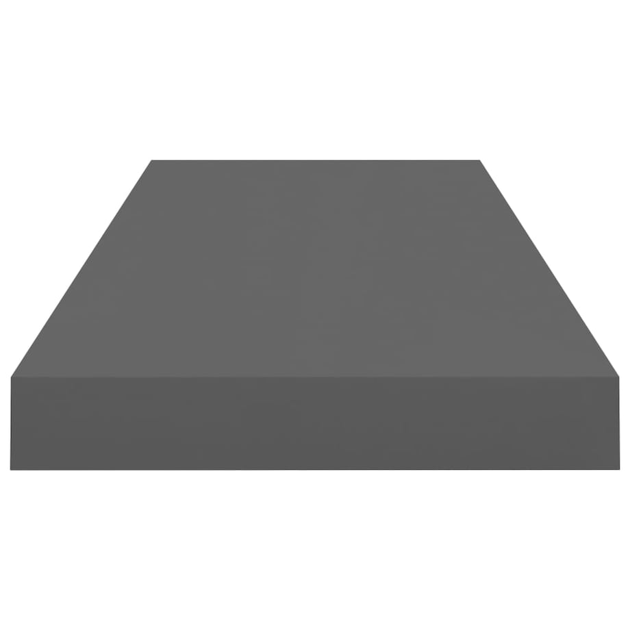 vidaXL Półka ścienna, wysoki połysk, szara, 60x23,5x3,8 cm, MDF