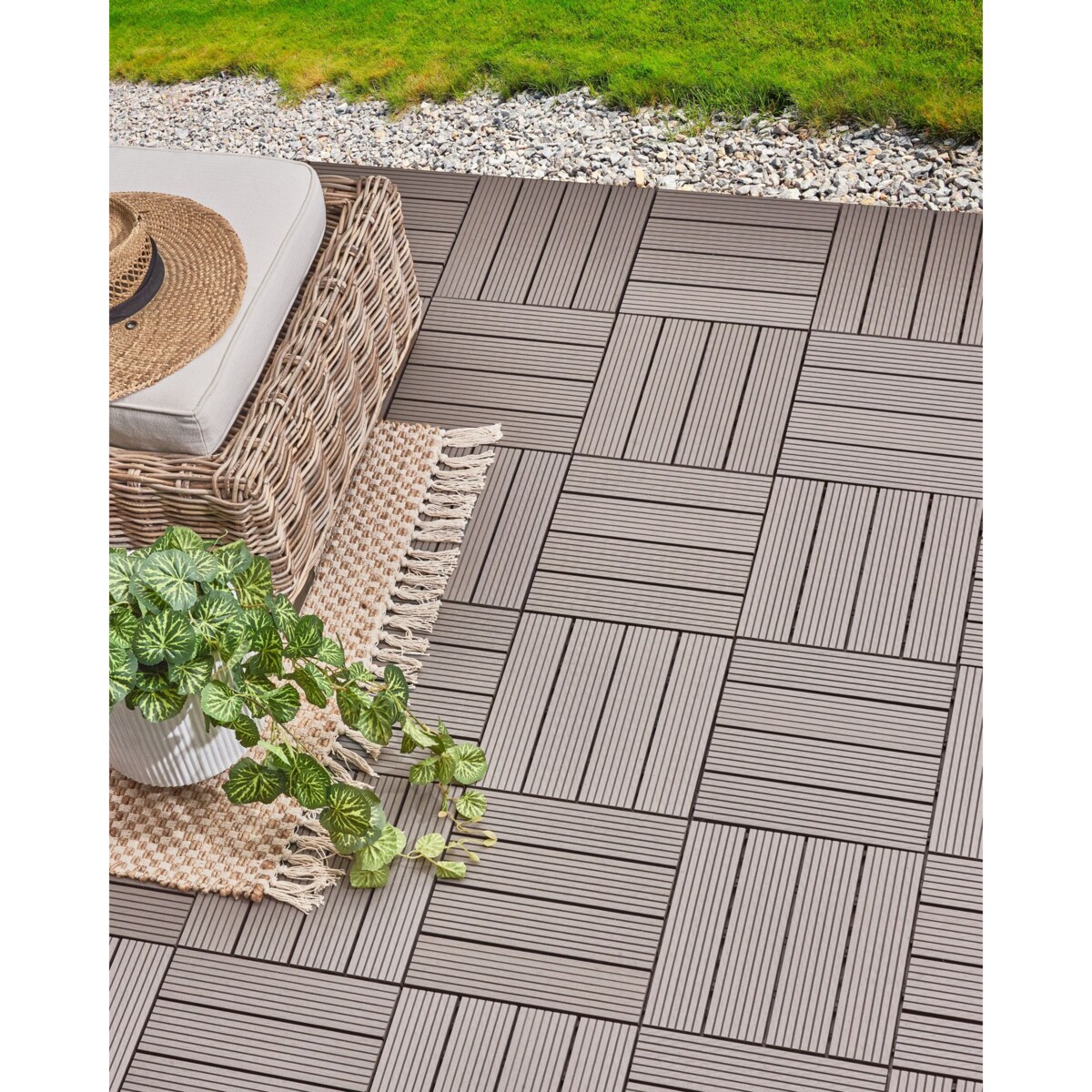 Płytki tarasowe ATELETA Kompozyt WPC Szary