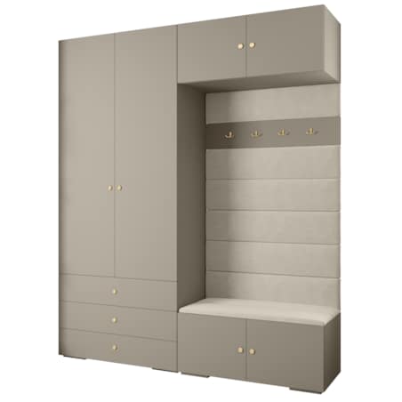 Garderoba do przedpokoju INOVA 2 Z12 kaszmir+złoty+manila02