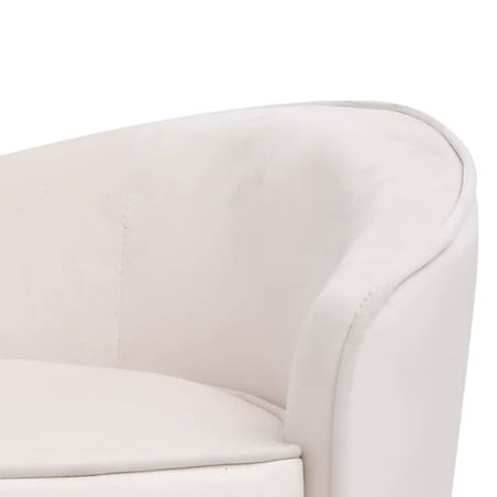 vidaXL Sofa dla psa, kremowa, 69x49x40 cm, plusz i sztuczna skóra