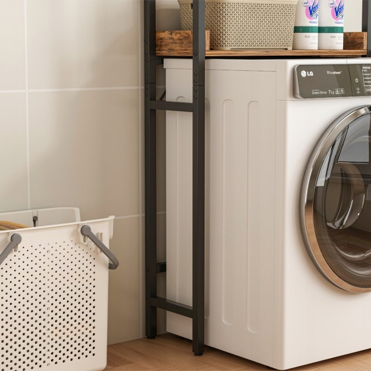 Regał szafka łazienkowa nad toaletę pralkę loft industrialny półki 165 cm