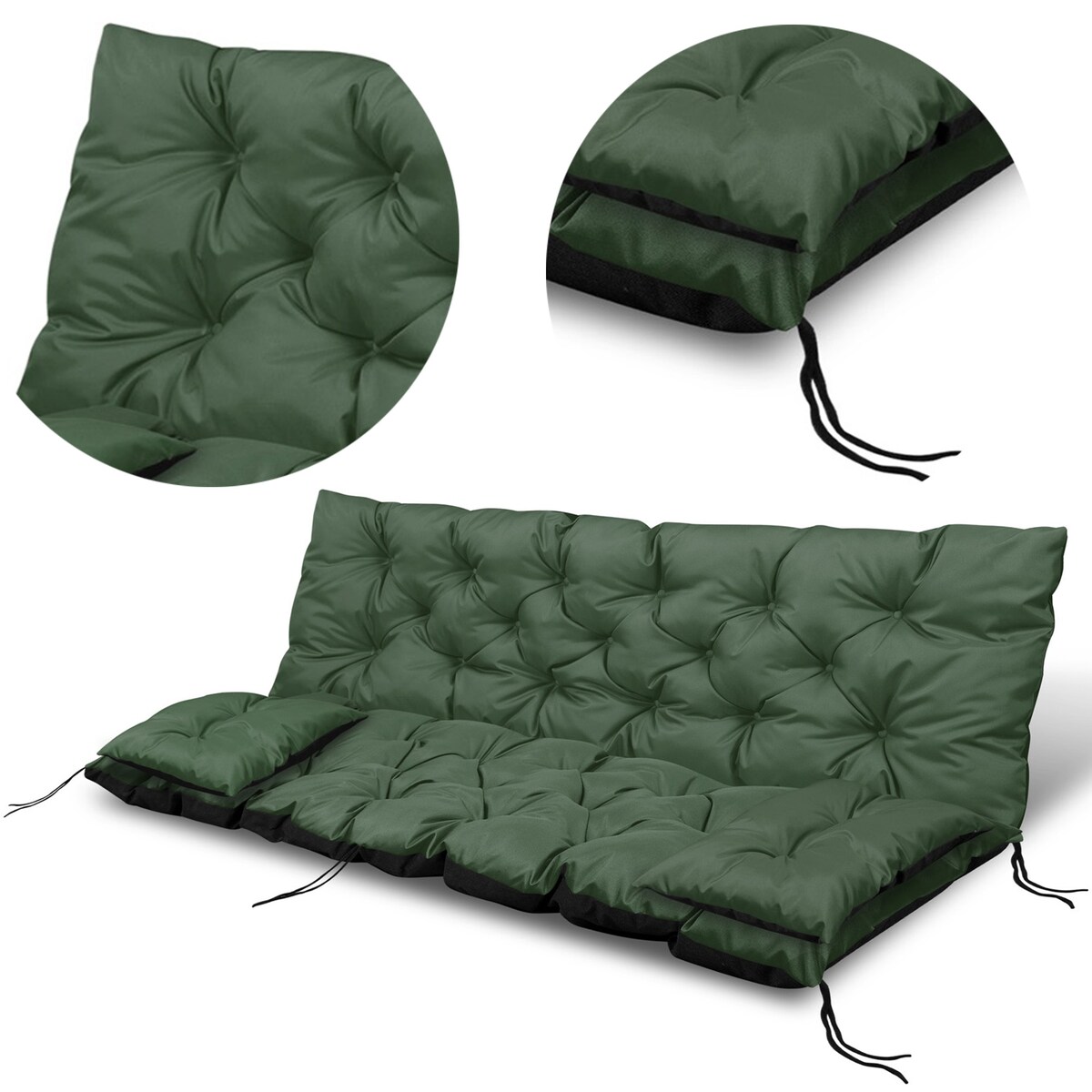 Poduszka Na Huśtawkę Ogrodową Ławkę 100X60X50 Cm + 2 Poduszki Ogrodowa