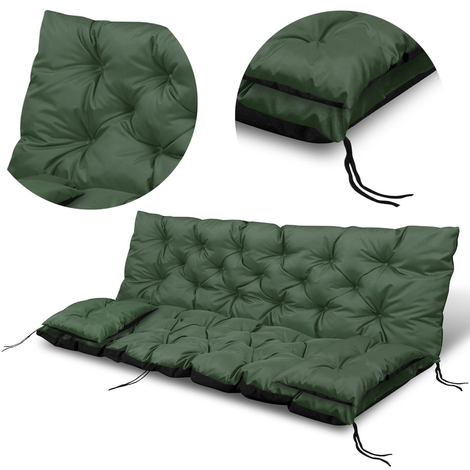 Poduszka Na Huśtawkę Ogrodową Ławkę 100X60X50 Cm + 2 Poduszki Ogrodowa