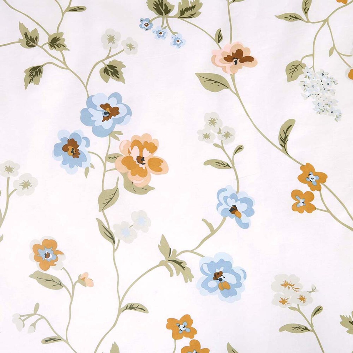 Pościel bawełniana 140x200 Meadowe biała w kolorowe kwiaty, Cottonlove