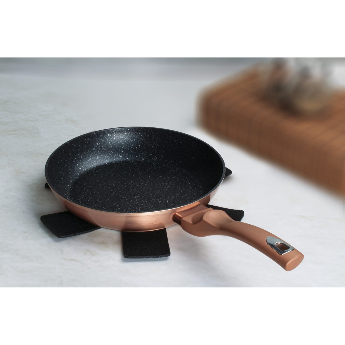 Patelnia 30 cm z powłoką marmurową Rose Gold Berlinger Haus BH-1511