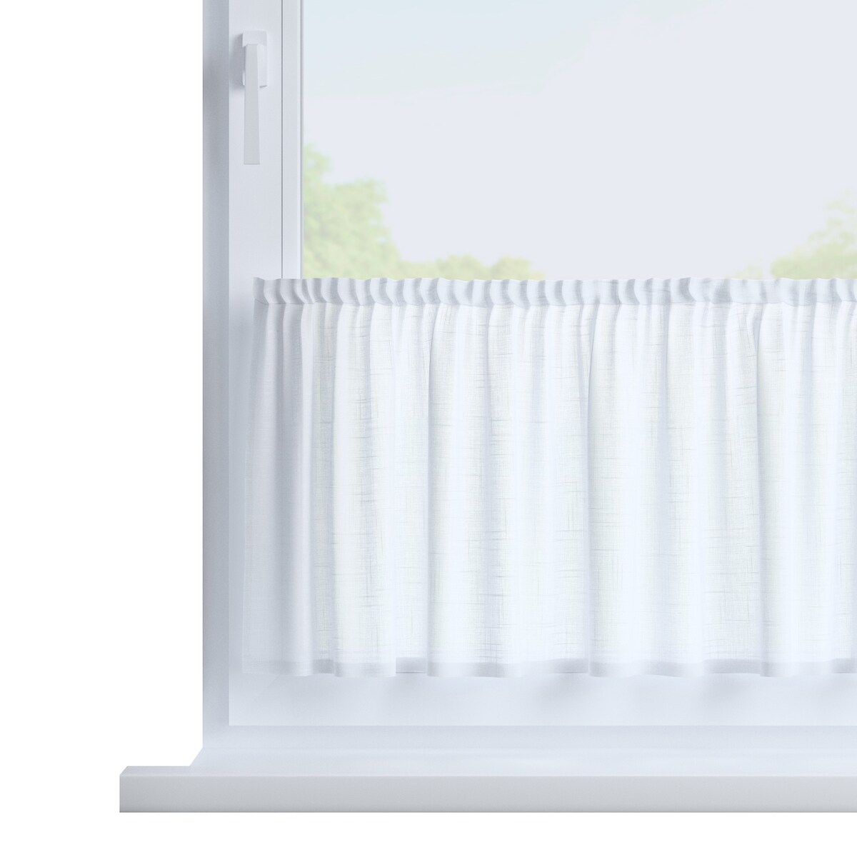 Zazdrostka prosta na metry 130x0 prześwitujący biały