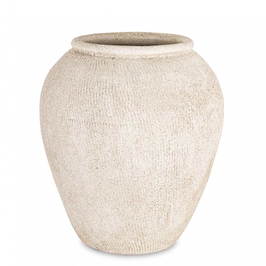Wazon ceramiczny 32x26x26 cm FLORIANO beżowy