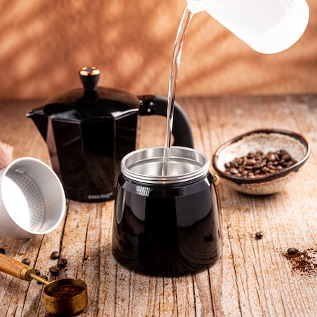 Kawiarka espresso Kafeterka ciśnieniowa indukcja KINGHOFF 450ml 9 filiżanek