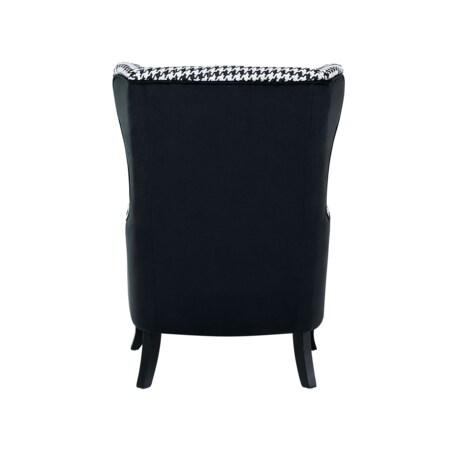Fotel czarno-biały MOLDE