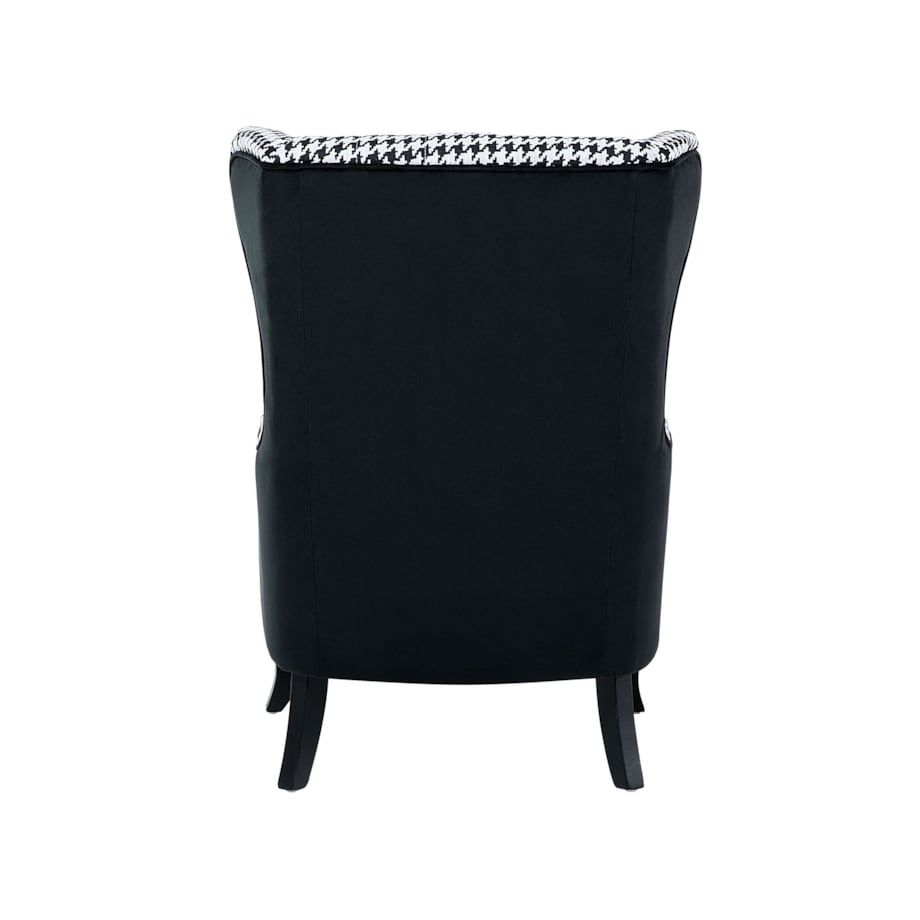 Fotel czarno-biały MOLDE