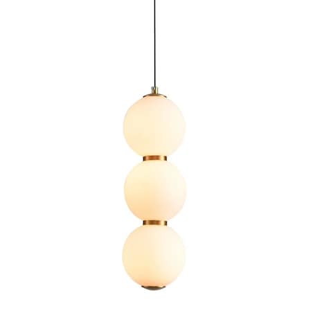 Lampa wisząca PERLA LED białe kule 12 cm