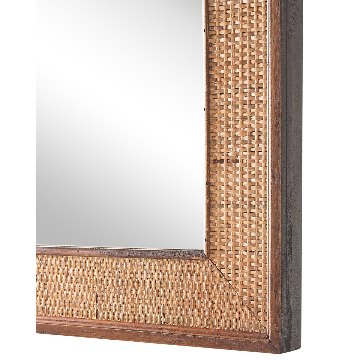 Bambusowe lustro ścienne 54 x 74 cm jasne drewno IGUALA