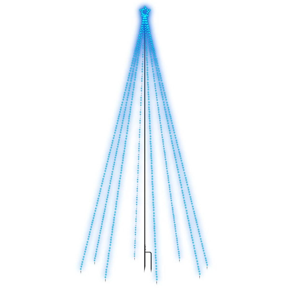vidaXL Choinka LED do wnętrz na zewnątrz 576 diod LED niebieska, 3,6 m