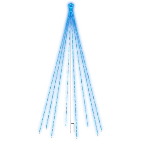 vidaXL Choinka LED do wnętrz na zewnątrz 576 diod LED niebieska, 3,6 m