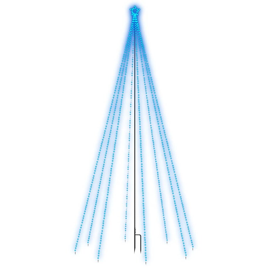 vidaXL Choinka LED do wnętrz na zewnątrz 576 diod LED niebieska, 3,6 m
