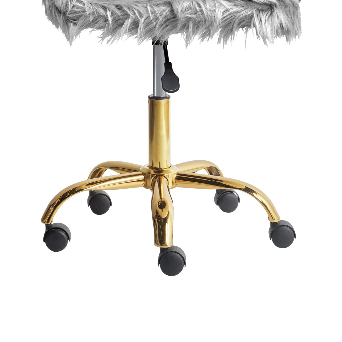 Krzesło obrotowe MARGATE Sztuczne futro Szary