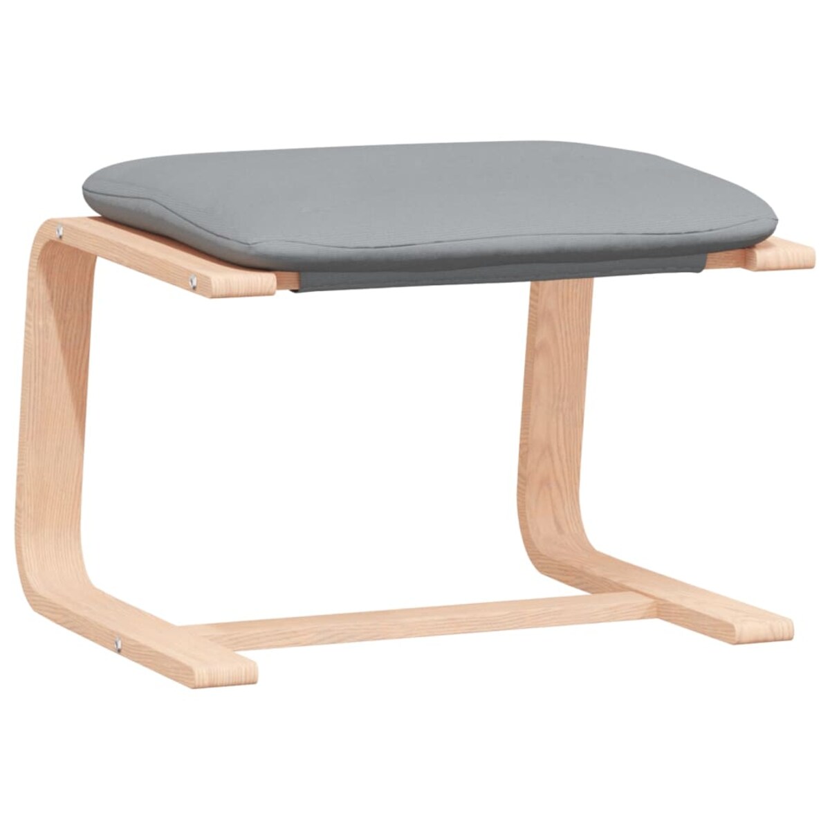 vidaXL Fotel z podnóżkiem, jasnoszary, obity tkaniną