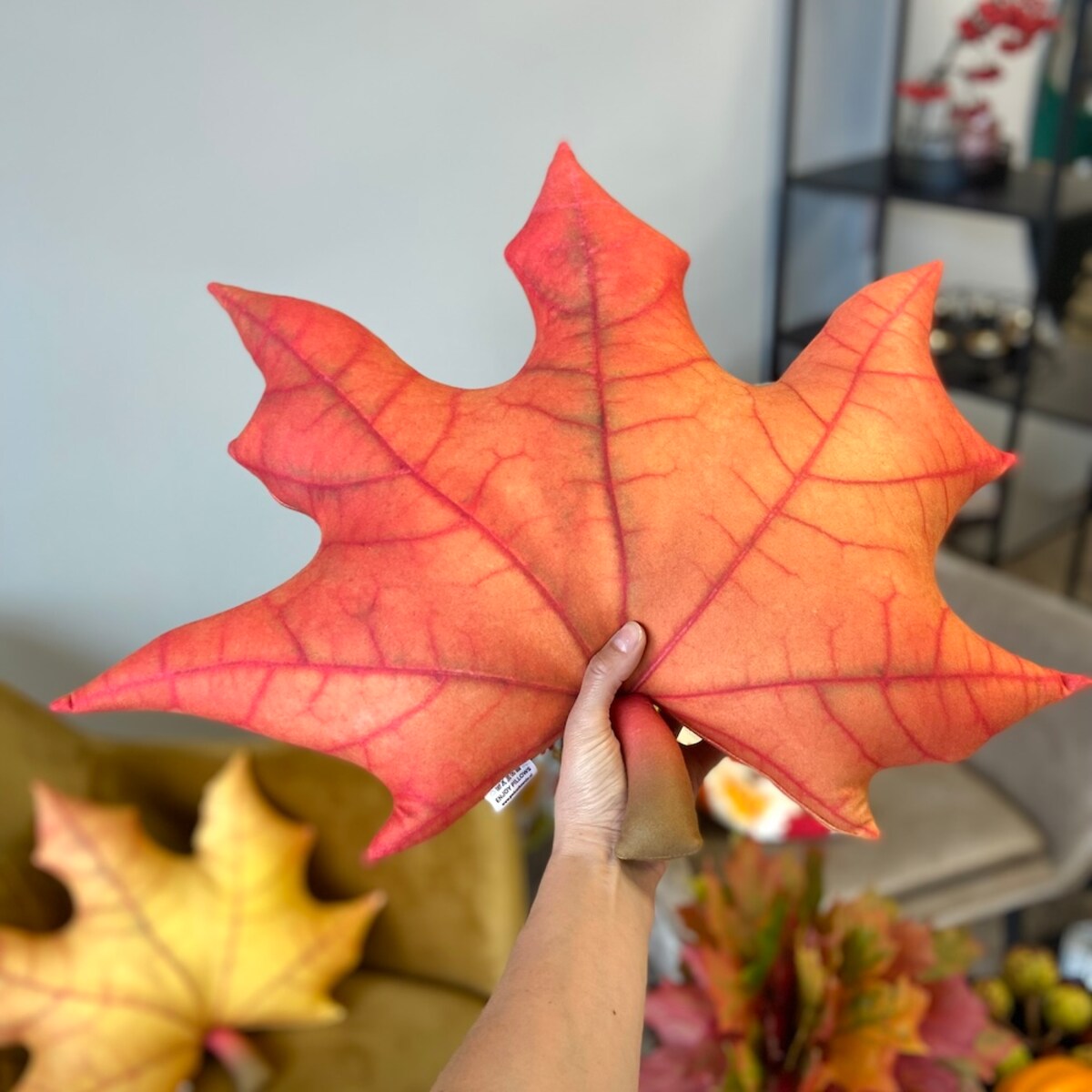 Poduszka jesienna Liść Klonu czerwony