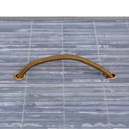 vidaXL Bambusowy kosz na pranie z 2 przegrodami, szary, 100 L