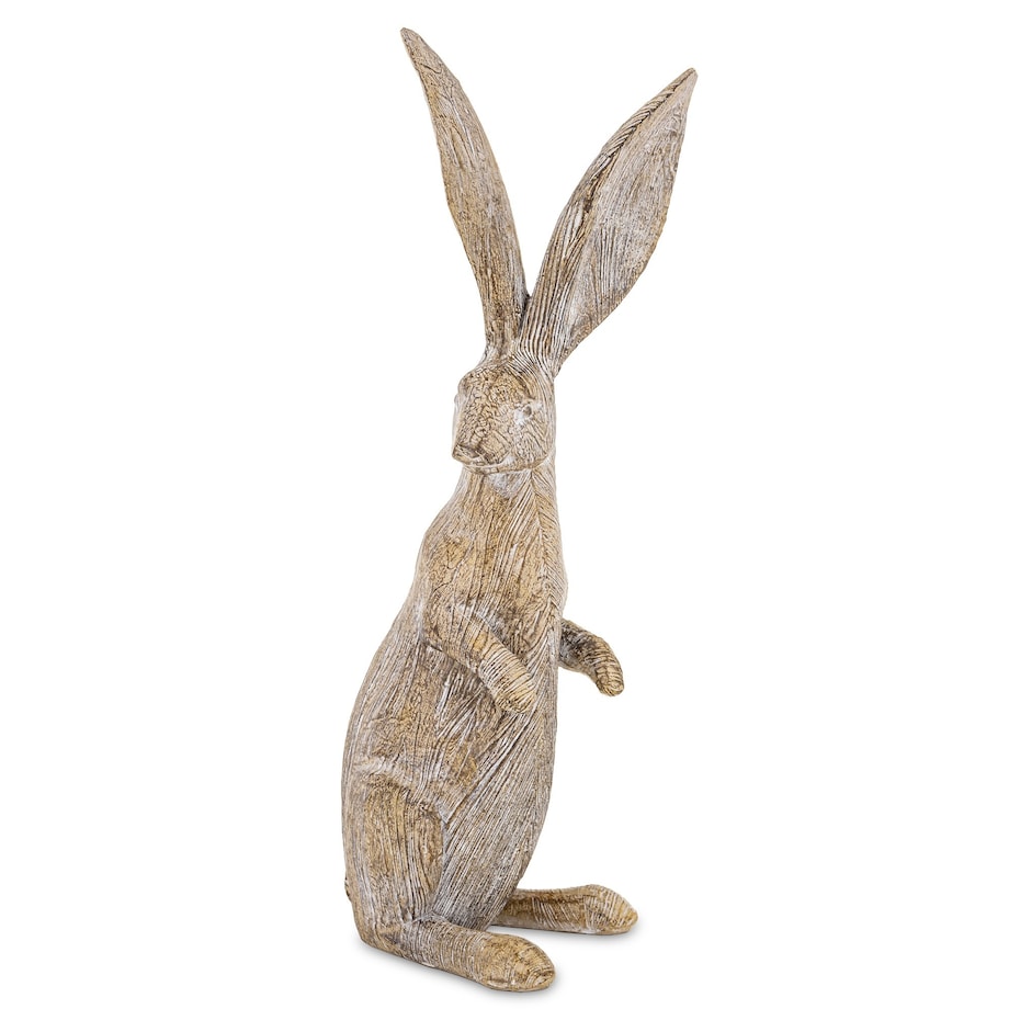 Dekoracja - zając brązowy 34x10x12 cm LONGORELA