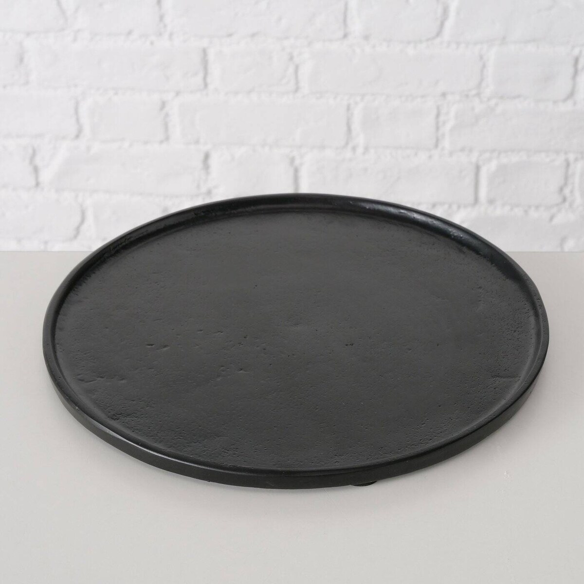 Tace dekoracyjne czarne VALOMI, metalowe, 2 sztuki