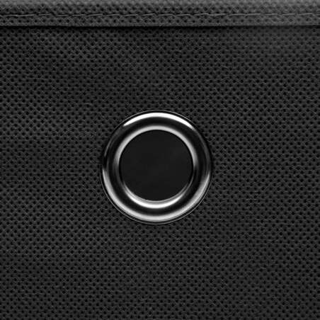 vidaXL Pudełka z pokrywami, 4 szt., 28x28x28 cm, czarne