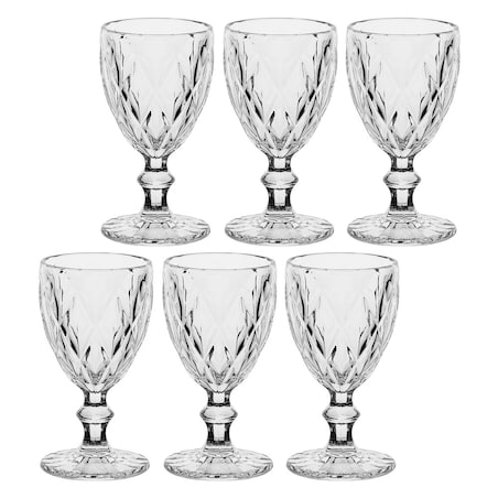Zestaw 6 kieliszków Diamond - Przezroczysty, 250 ml