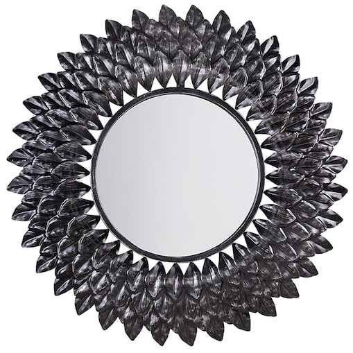Lustro ścienne LARRAU 70 cm 70 cm Metal Srebrny