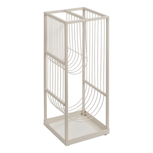 Metalowy stojak na parasole METTY, beżowy