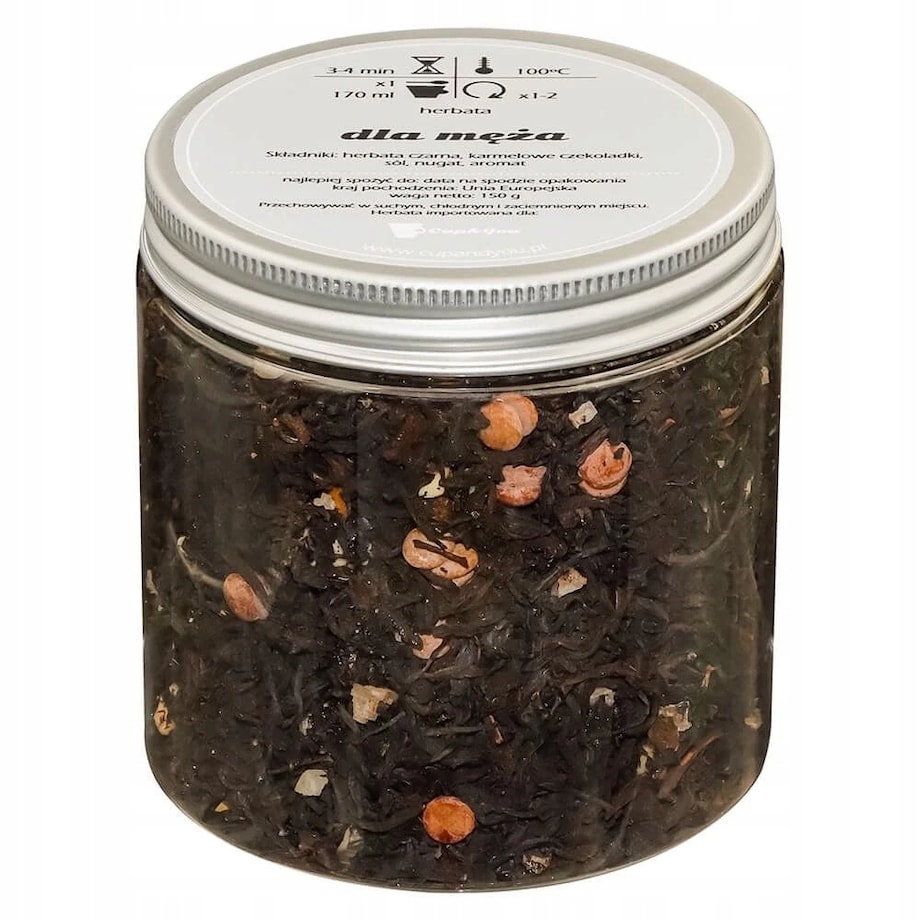 Zestaw prezentowy upominkowy box DLA ŻONY I MĘŻA herbata sypana czarna i biała - prezent upominek na wesele ślub dla młodej pary