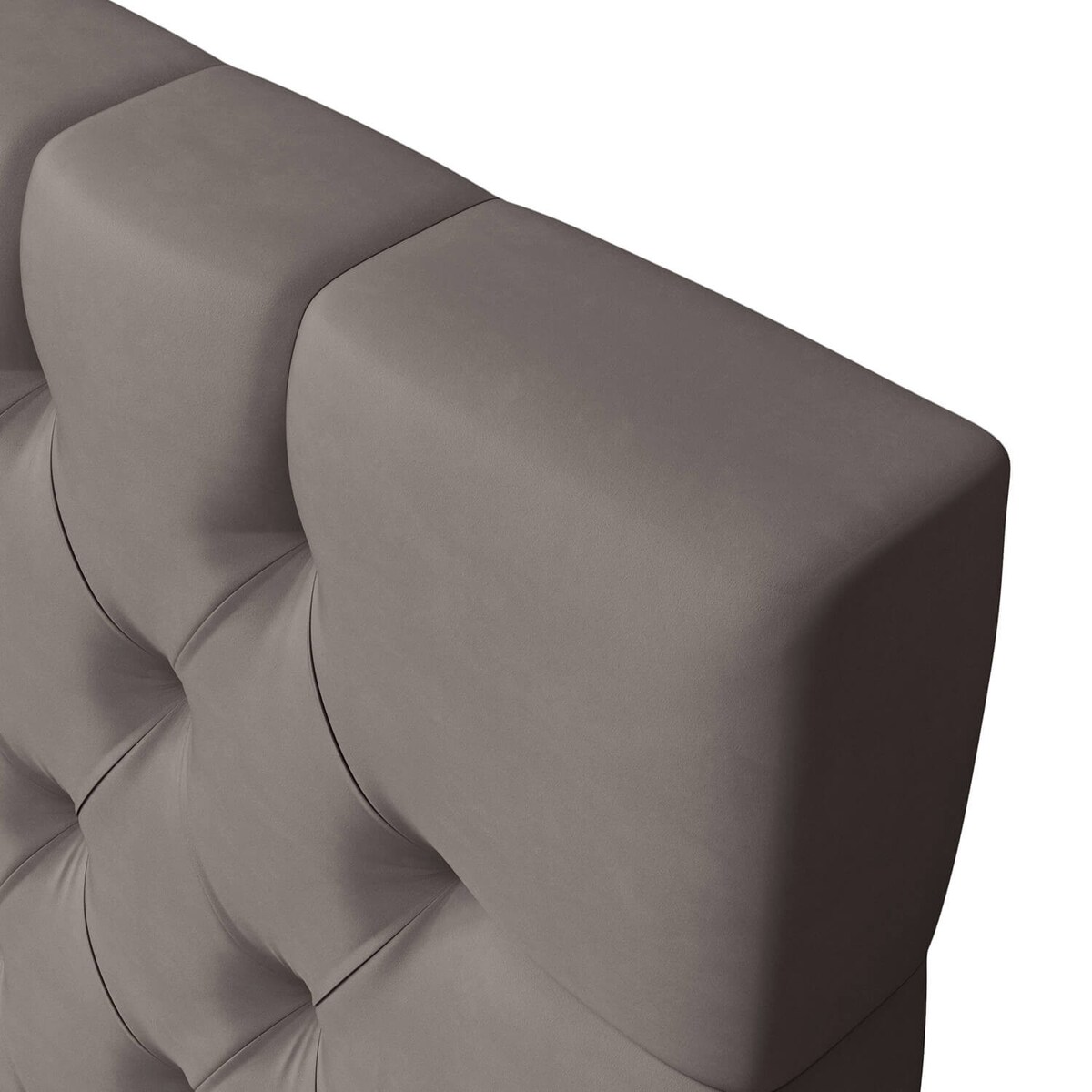 Łóżko kontynentalne ANNETTE 200x200 z pojemnikiem, Taupe, tkanina Magic Velvet 2209