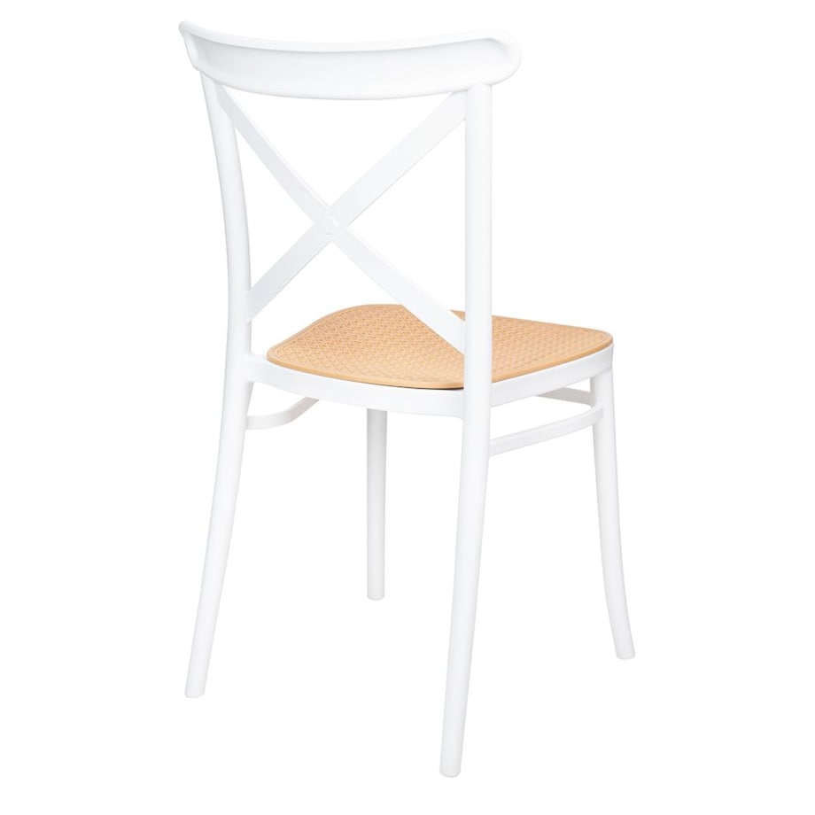 Krzesło COUNTRY KH010100247 ze skrzyżowanym opraciem białe