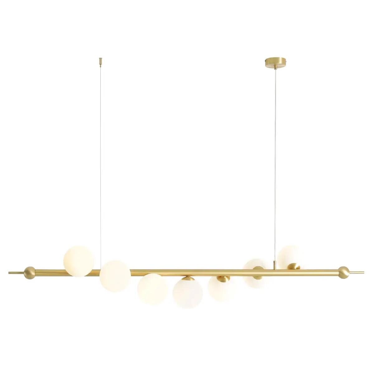 Wisząca lampa pokojowa Wave 1115T40 Aldex szklane kule mosiądz białe