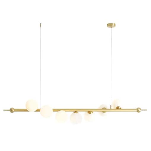 Wisząca lampa pokojowa Wave 1115T40 Aldex szklane kule mosiądz białe