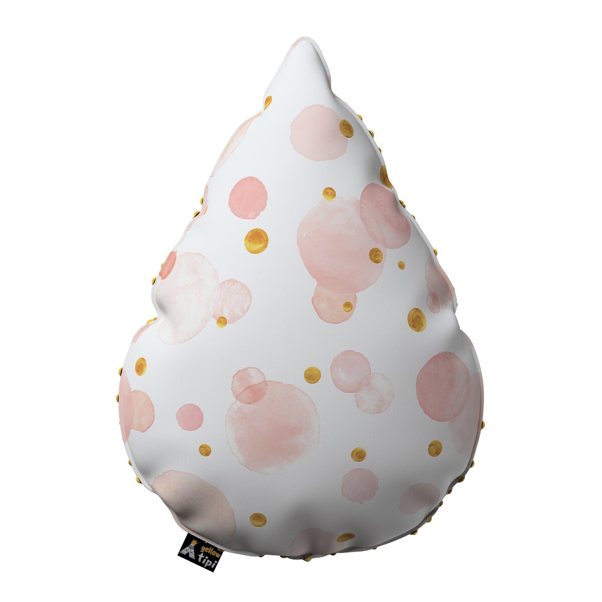 Poduszka Sweet Drop z minky, ecru-różowy, 55x15x35cm, Magic Collection