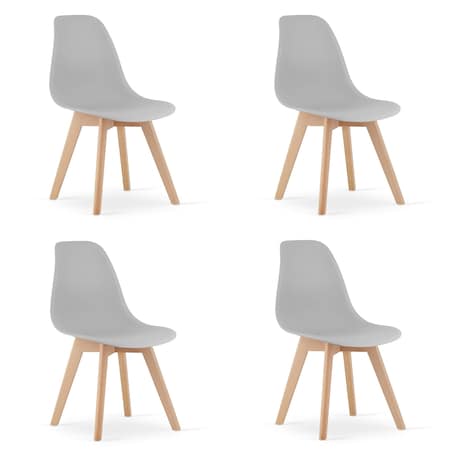 Krzesło Do Jadalni Kuchni Salonu Kito - Szare X 4