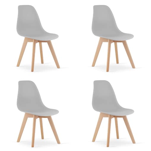 Krzesło Do Jadalni Kuchni Salonu Kito - Szare X 4