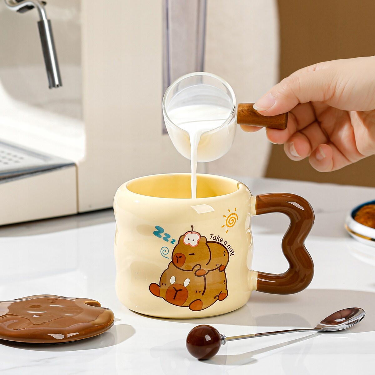 Podgrzewacz do kubka z kablem USB Duży KUBEK CERAMICZNY Świąteczny PREZENT