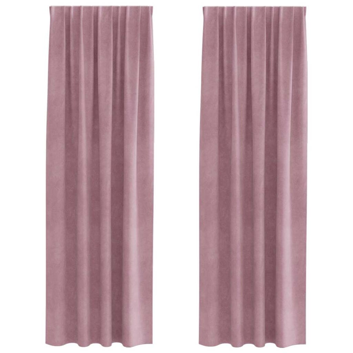 vidaXL Zasłony z zasłonami 2 pcs Ciemny Róż 140 x 260 cm Aksamit