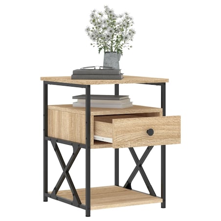 vidaXL Szafka nocna, dąb sonoma, 40x42x55 cm, materiał drewnopochodny