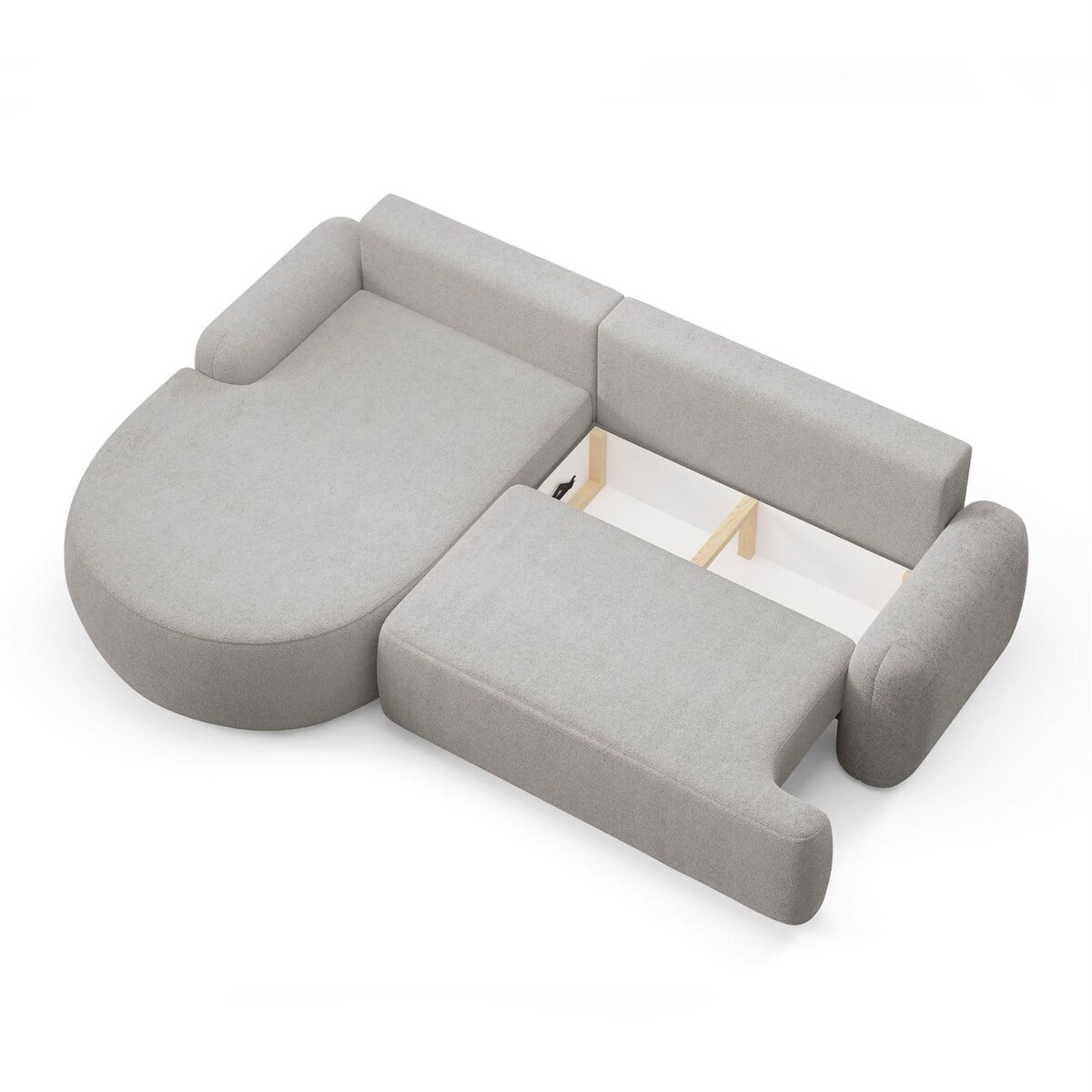 Zaokrąglony narożnik CLEO z funkcją spania, wersja lewa, Quelle 83